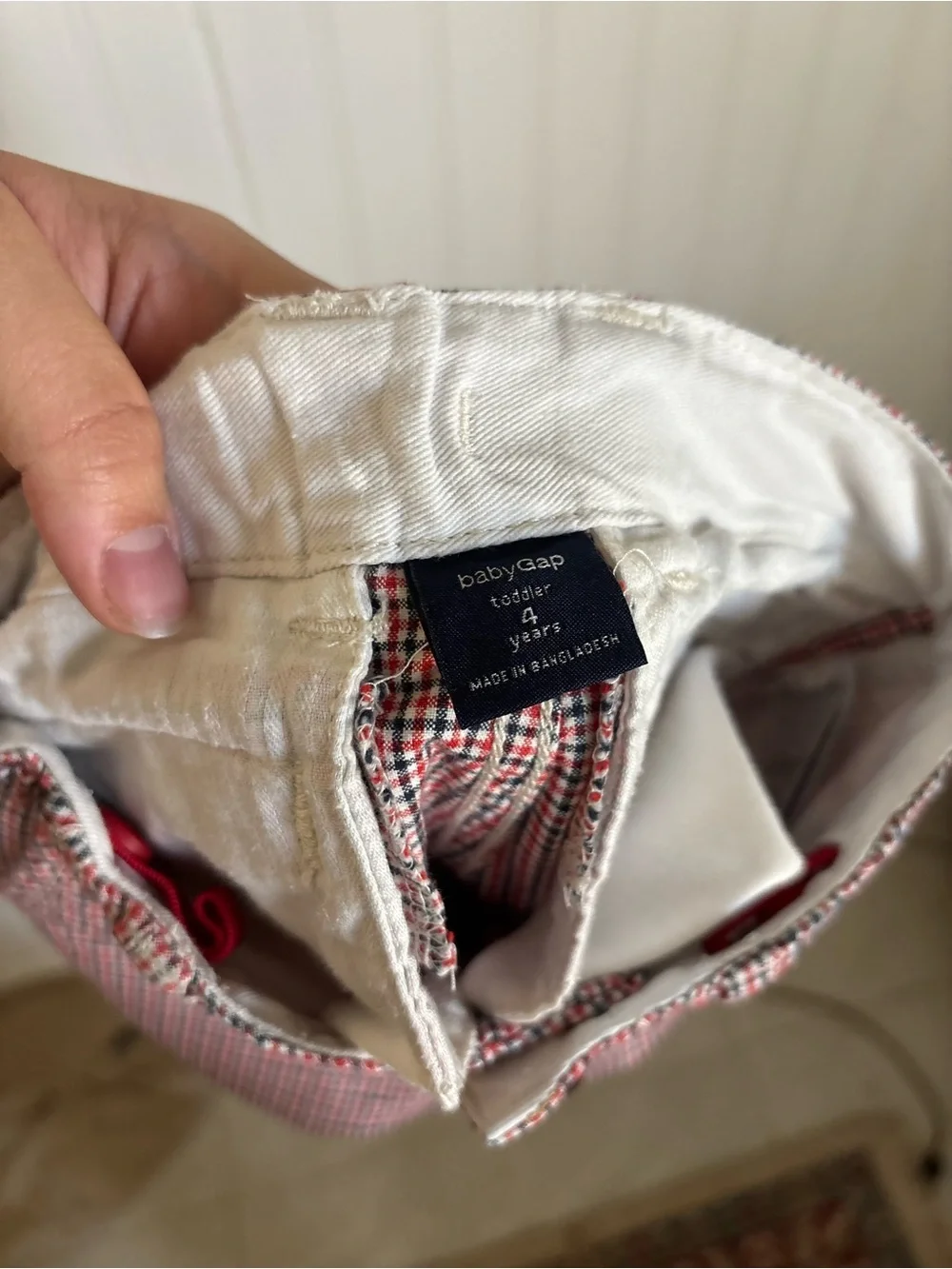 GAP Boys Red Gingham Pull-On Shorts